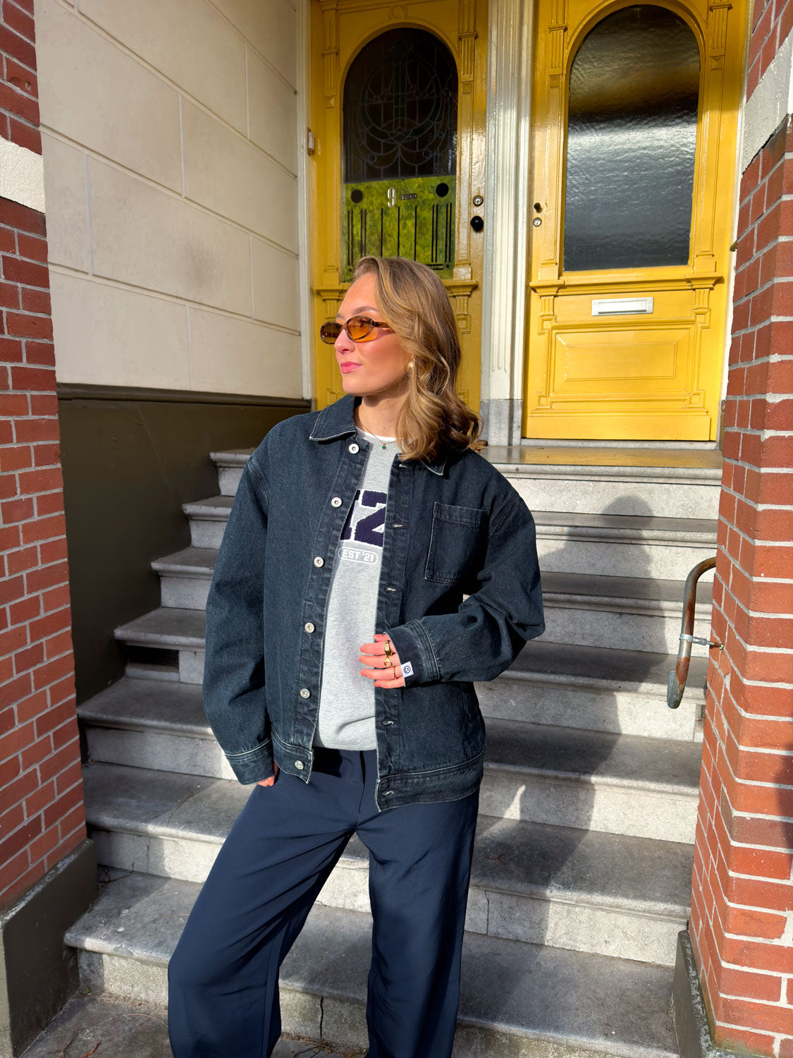 College-Jacke dunkelblau