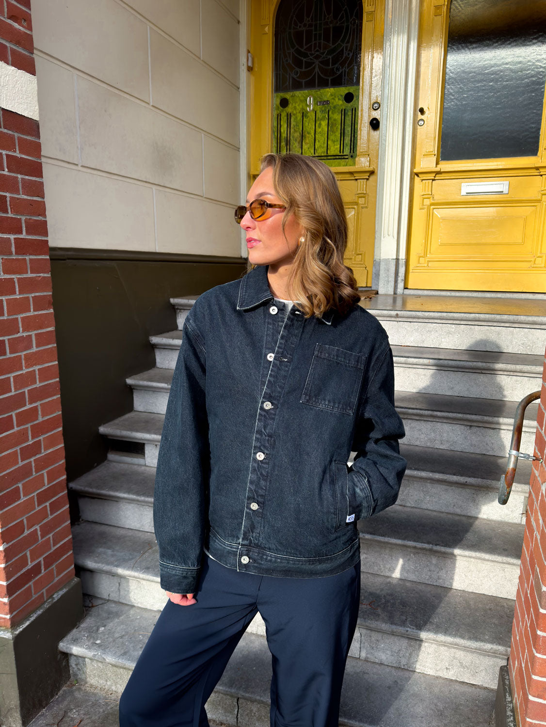 College-Jacke dunkelblau