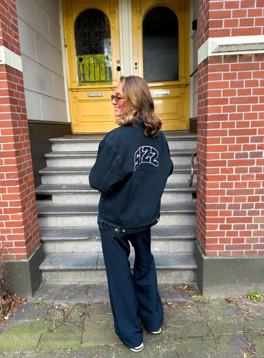 College-Jacke dunkelblau