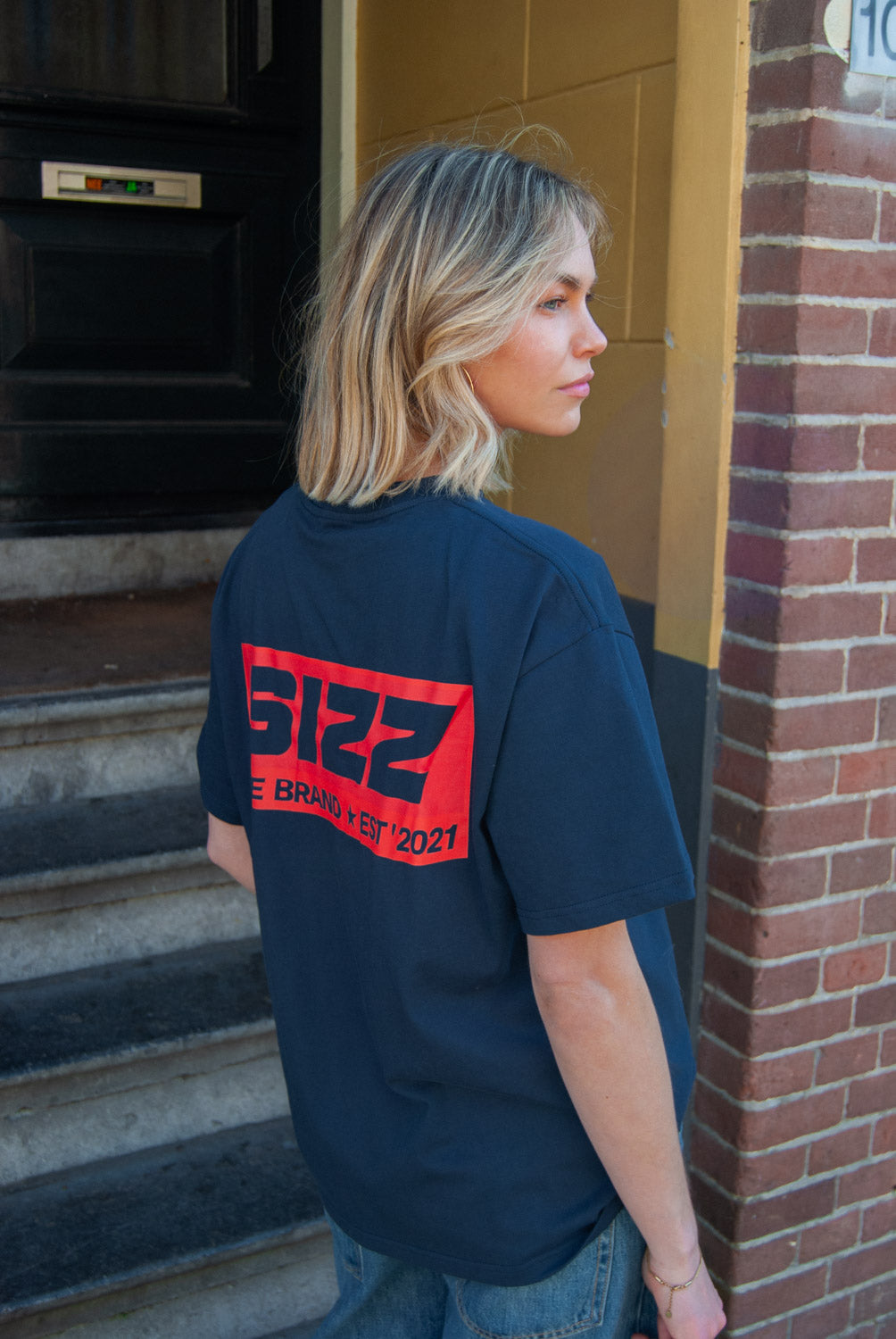 SIZZ Box T-shirt Navy