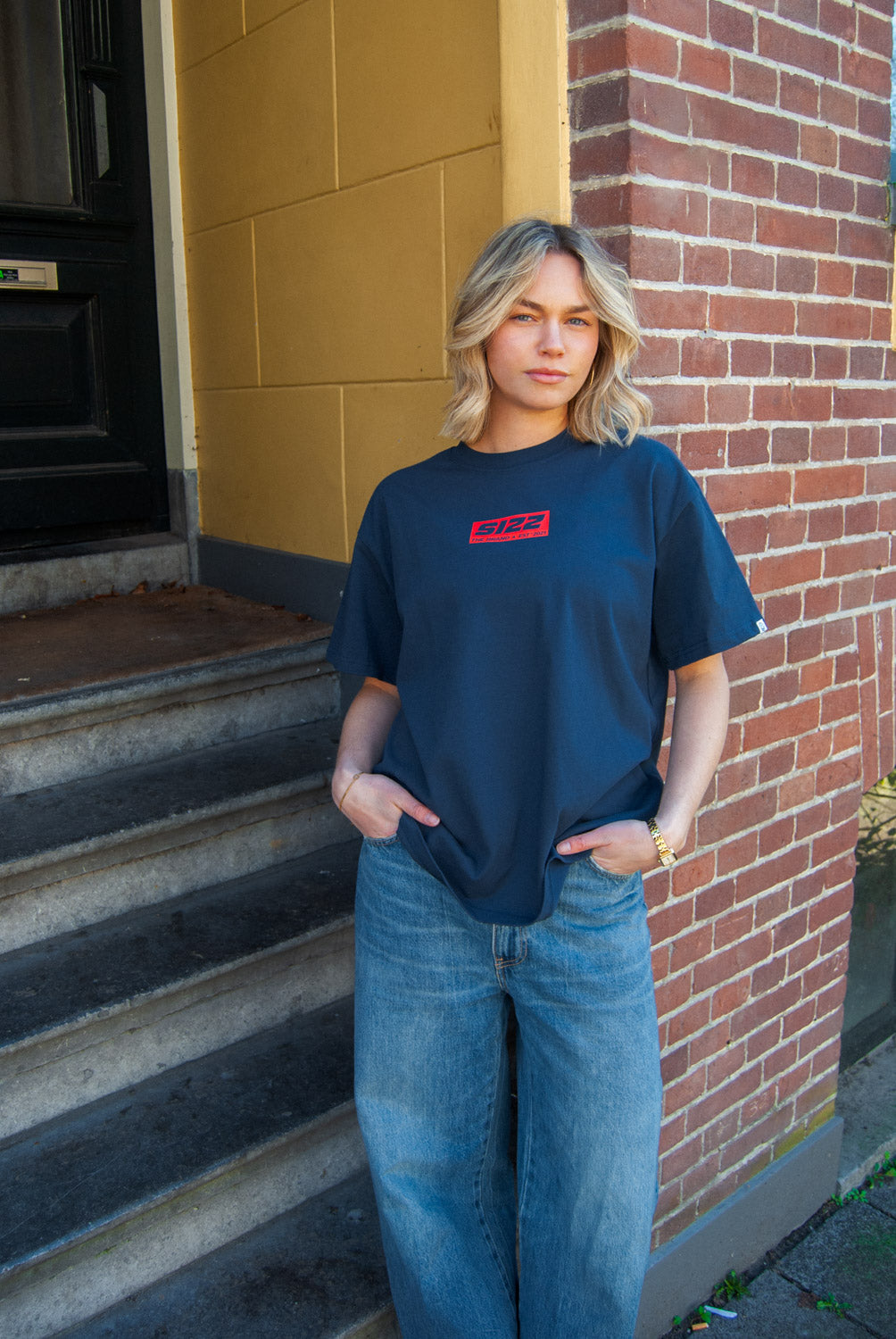 SIZZ Box T-shirt Navy