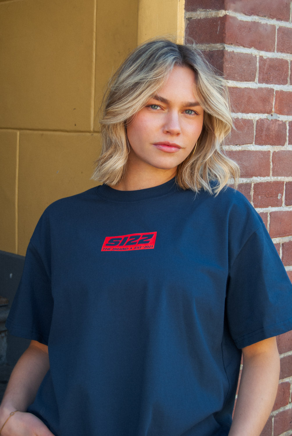 SIZZ Box T-shirt Navy