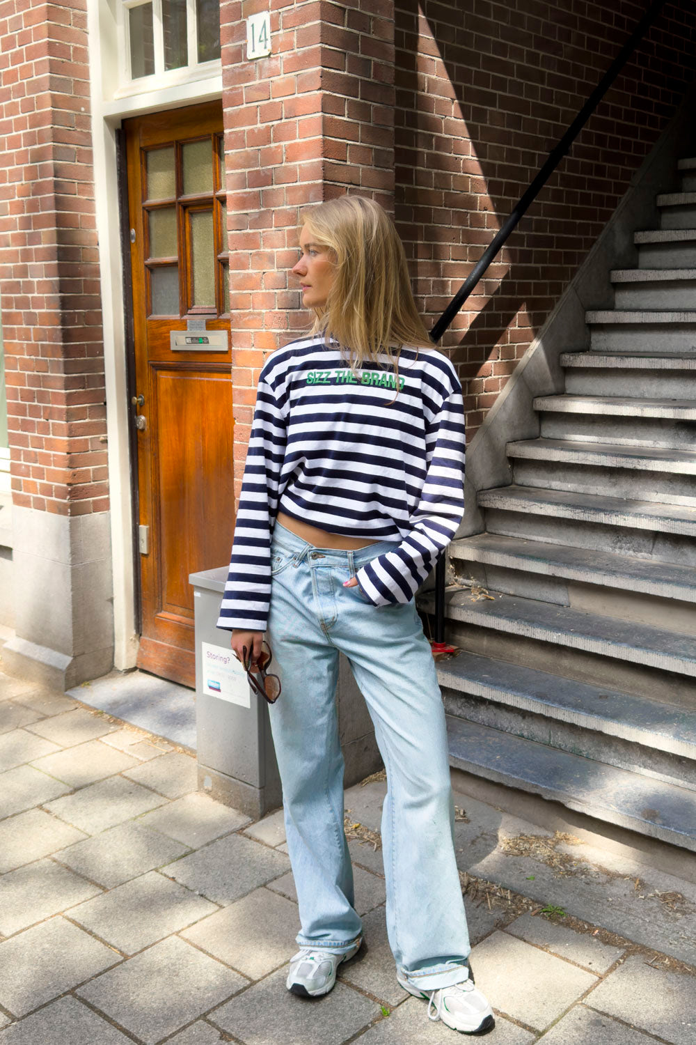 SIZZ THE BRAND Striped Longsleeve Navy