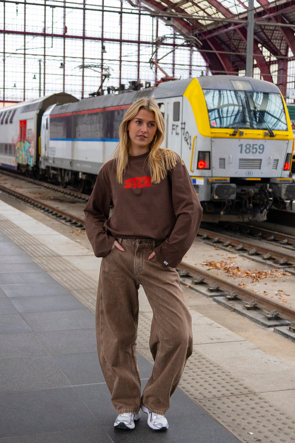 Frame Barrel Jeans Brown