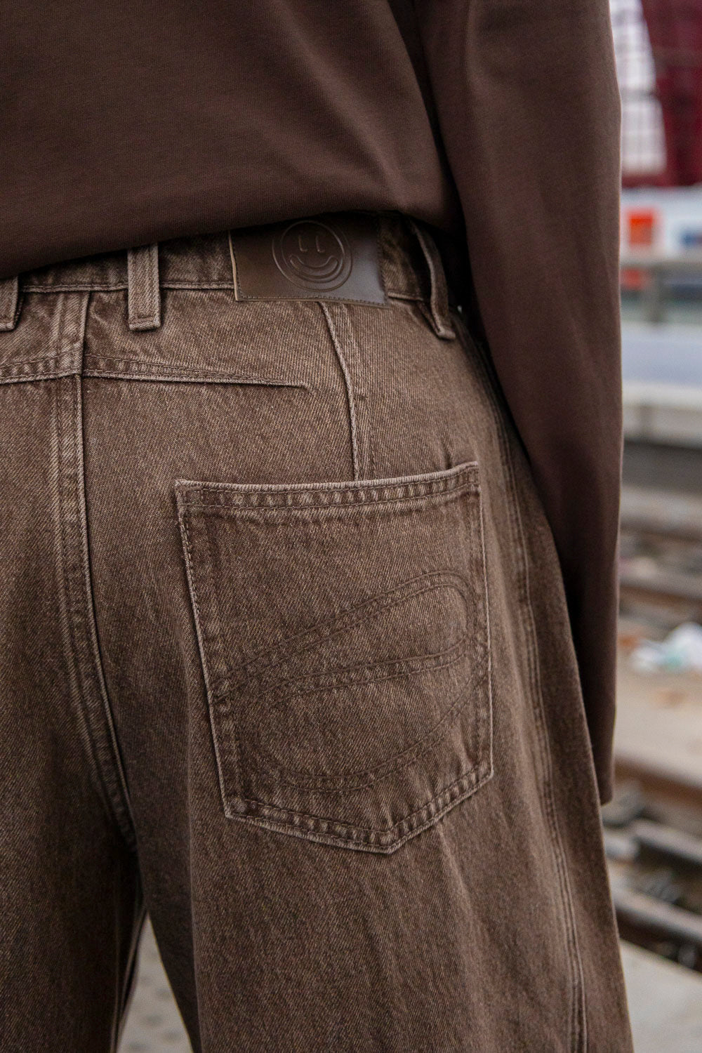 Frame Barrel Jeans Brown