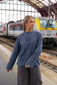 Badge Longsleeve Blauw
