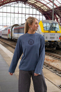 Badge Longsleeve Blauw