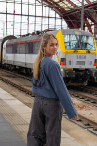 Badge Longsleeve Blauw