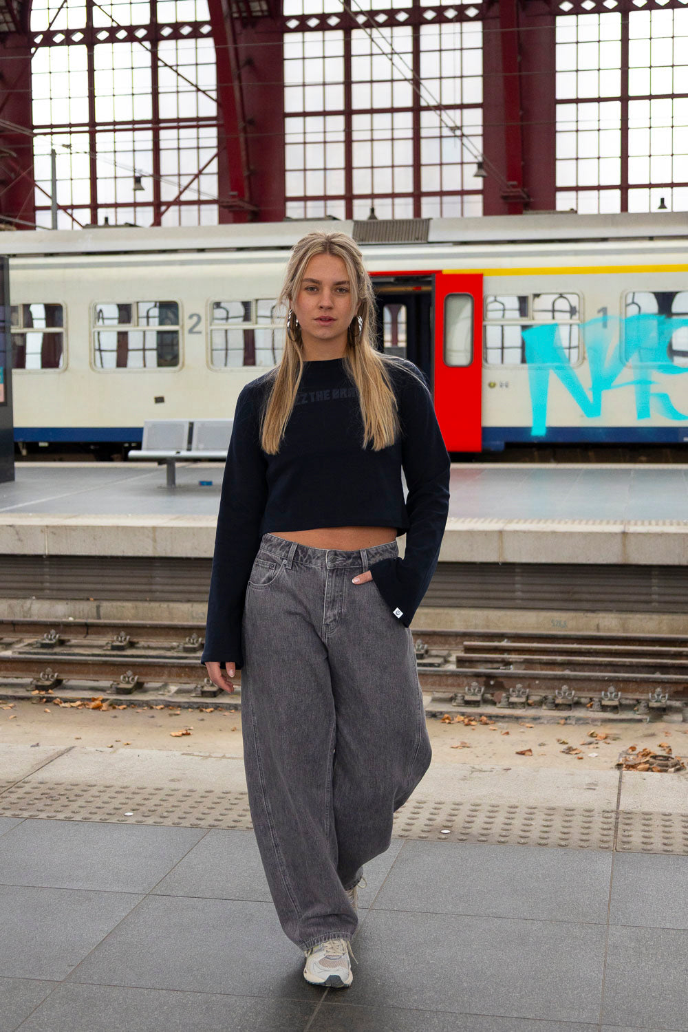 Frame Barrel Jeans Grey