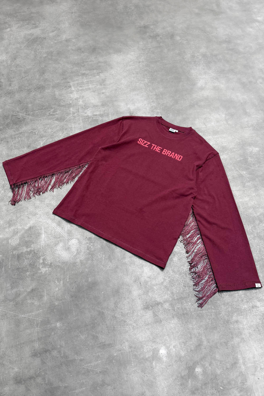 SIZZ THE BRAND Longsleeve Fringes Burgundy