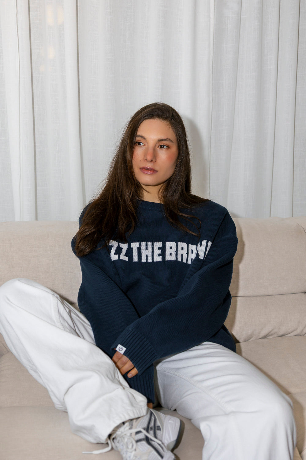 SIZZ THE BRAND Knit Sweater Navy
