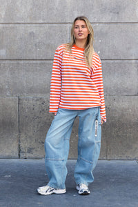 Classic Striped Longsleeve Oranje