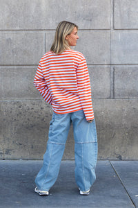 Classic Striped Longsleeve Oranje
