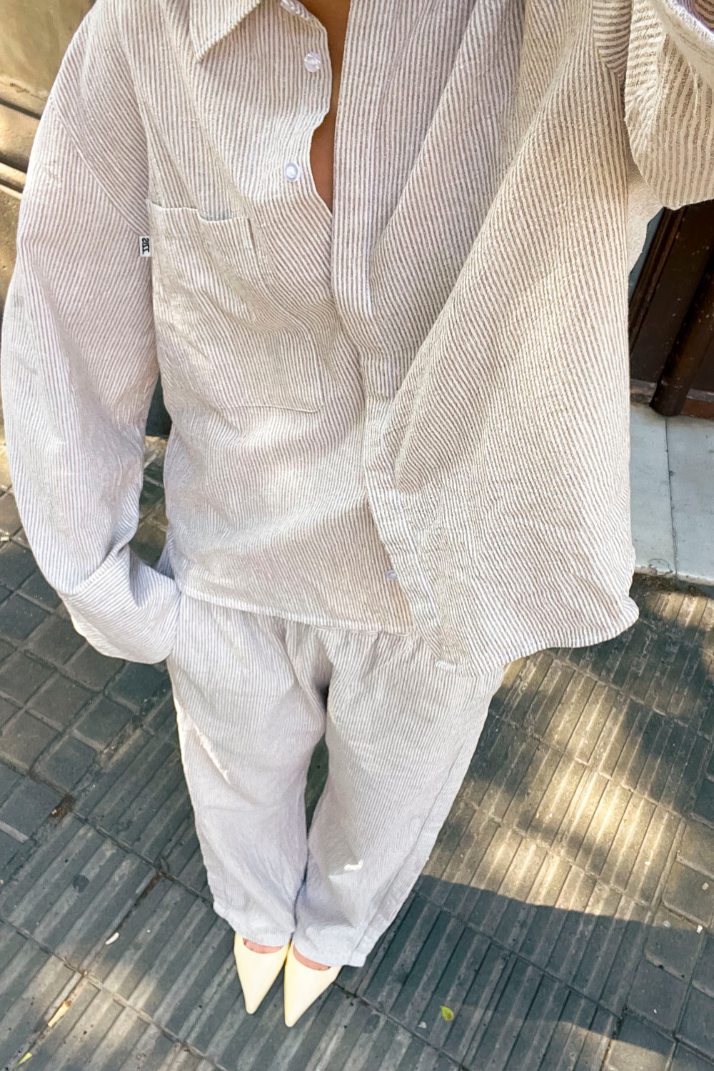 SIZZ Striped Blouse