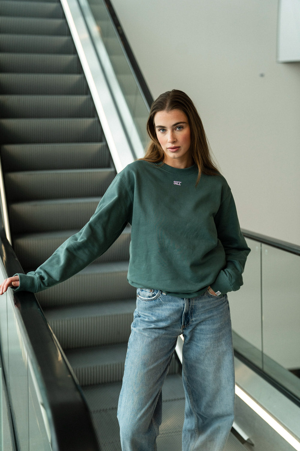 Self-Care Club Sweater Green