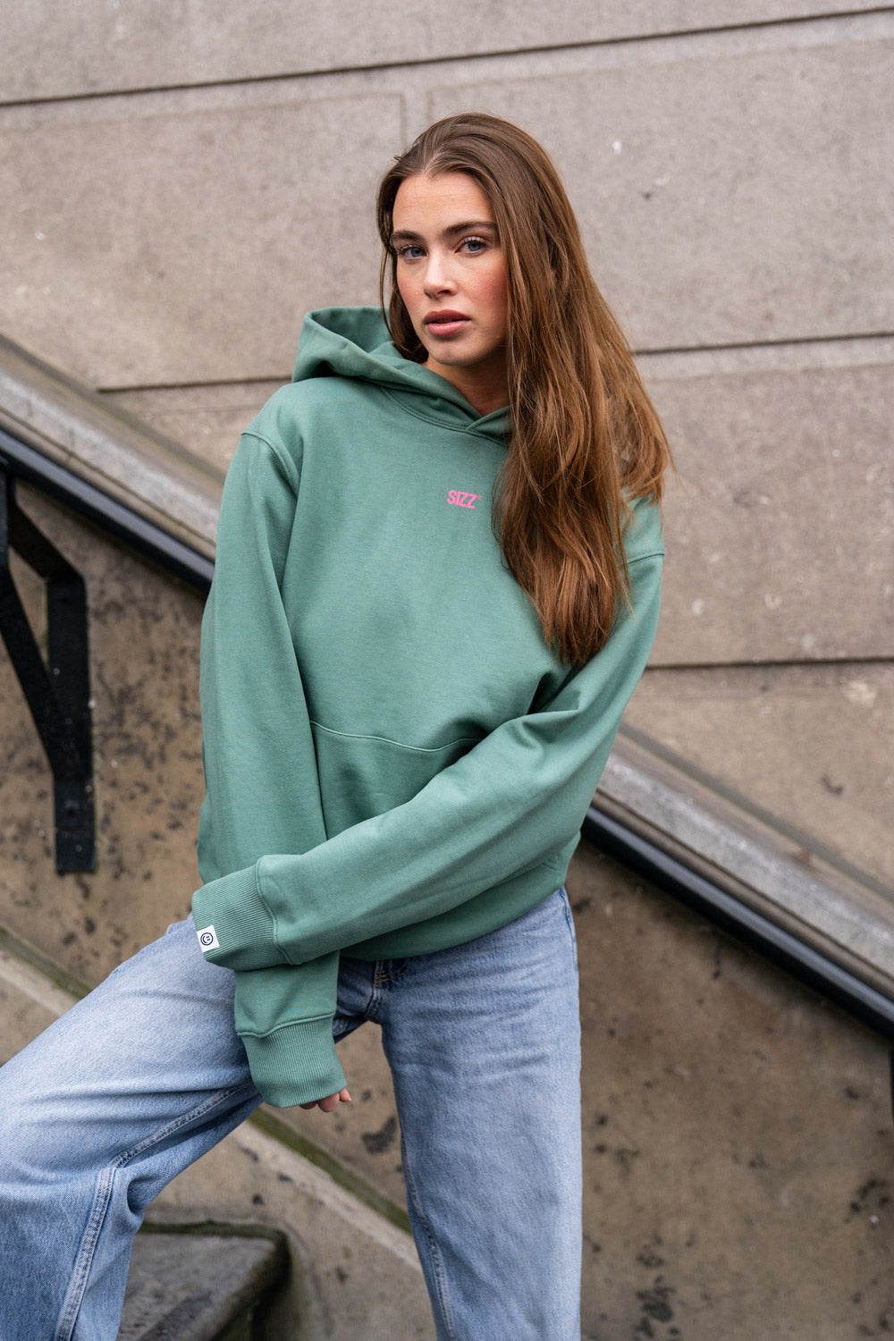 UNITED BY STYLE Hoodie Green