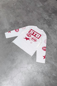 STB Signal Langarmshirt Weiß