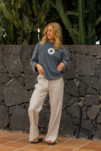 Global Langarmshirt Denim