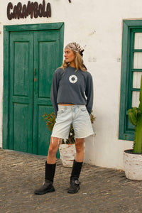 Global Langarmshirt Denim