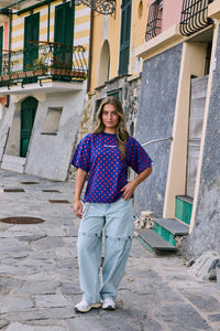 Endless Dot T-shirt Blue