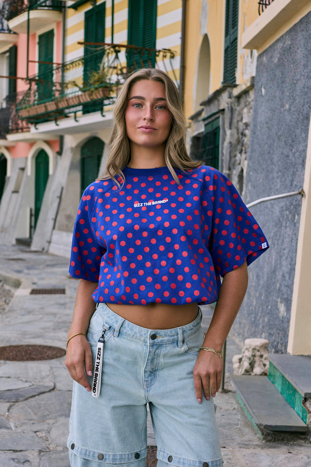 Endless Dot T-shirt Blue