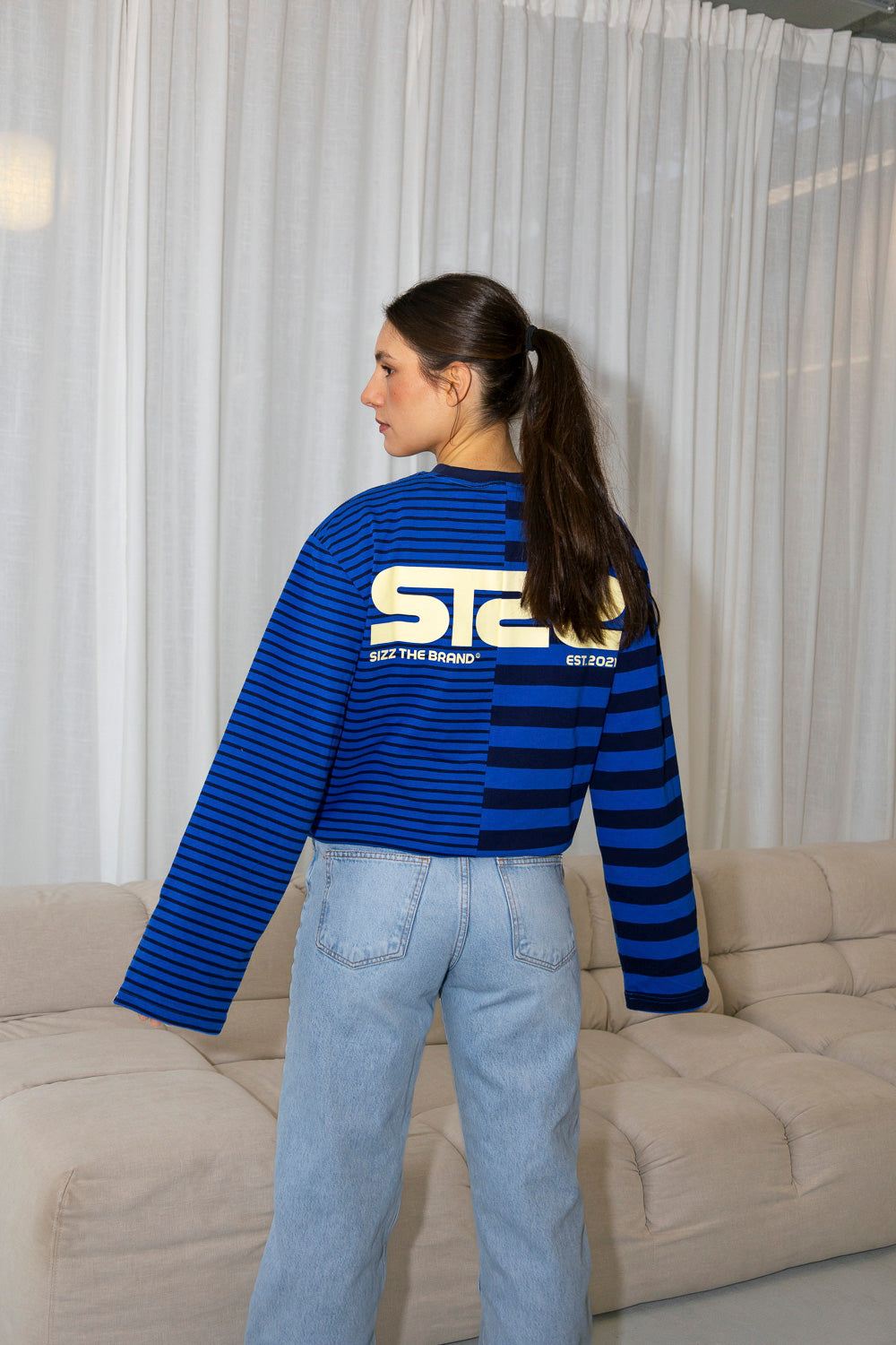 Essential Striped Longsleeve Blue