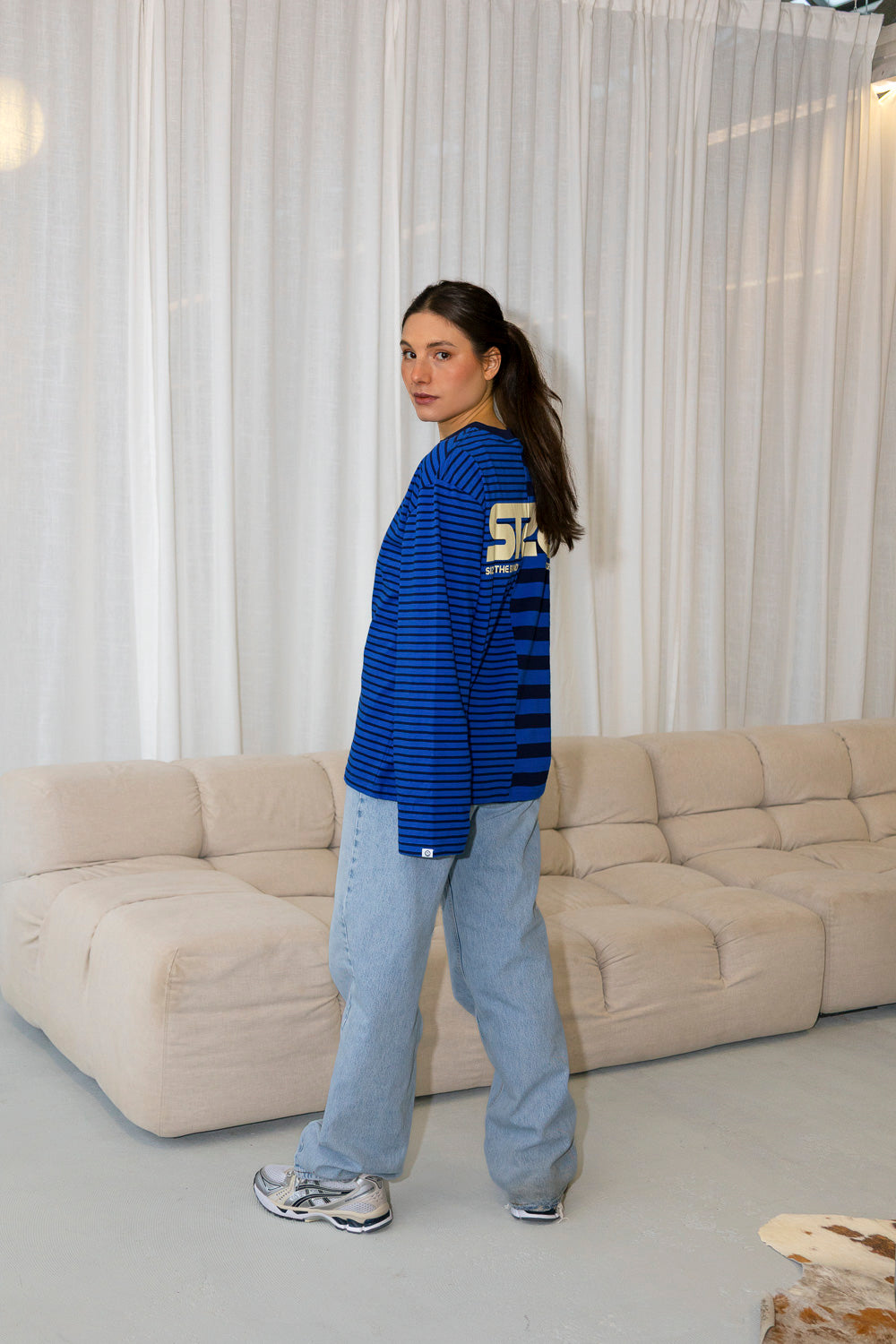 Essential Striped Longsleeve Blue