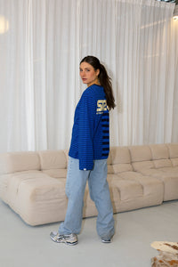 Essential Striped Longsleeve Blue