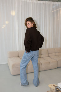 SIZZ THE BRAND Knit Sweater Brown