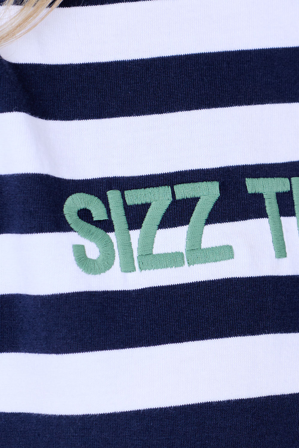 Stribet Langærmet T-shirt Navy