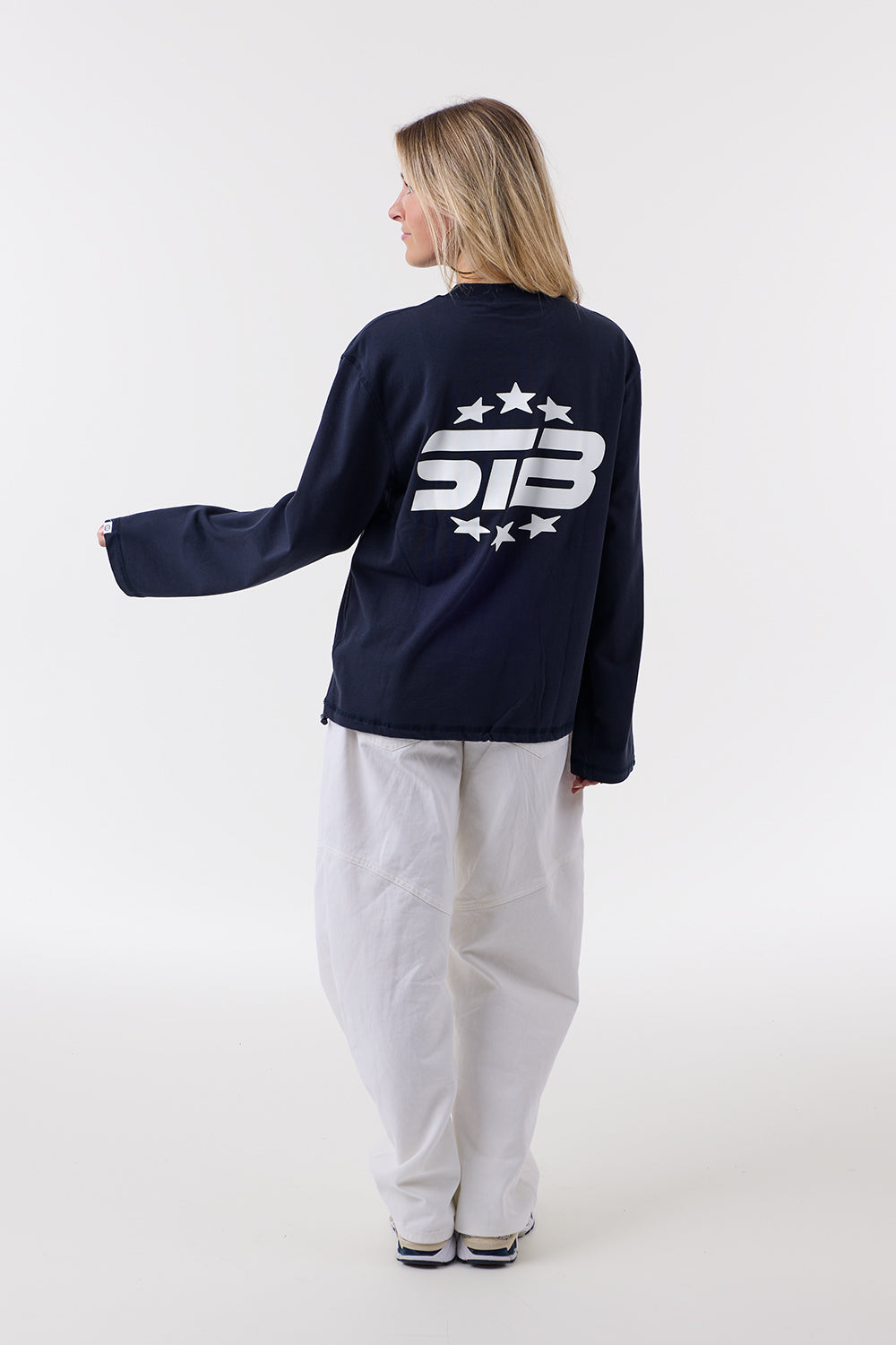 STB Stars Langærmet T-shirt Navy