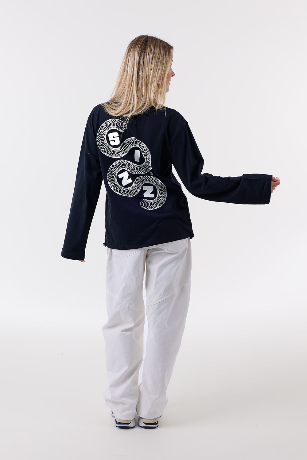 Motion Langarmshirt Navy