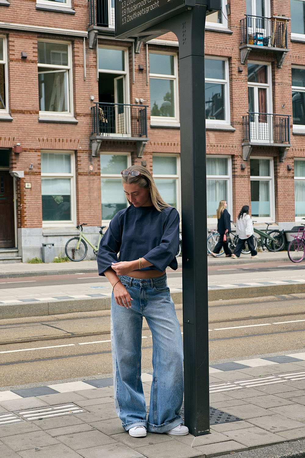 The Base Langærmet T-shirt Navy