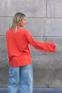 Longsleeve Fringes Orange