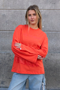 Longsleeve Fringes Orange