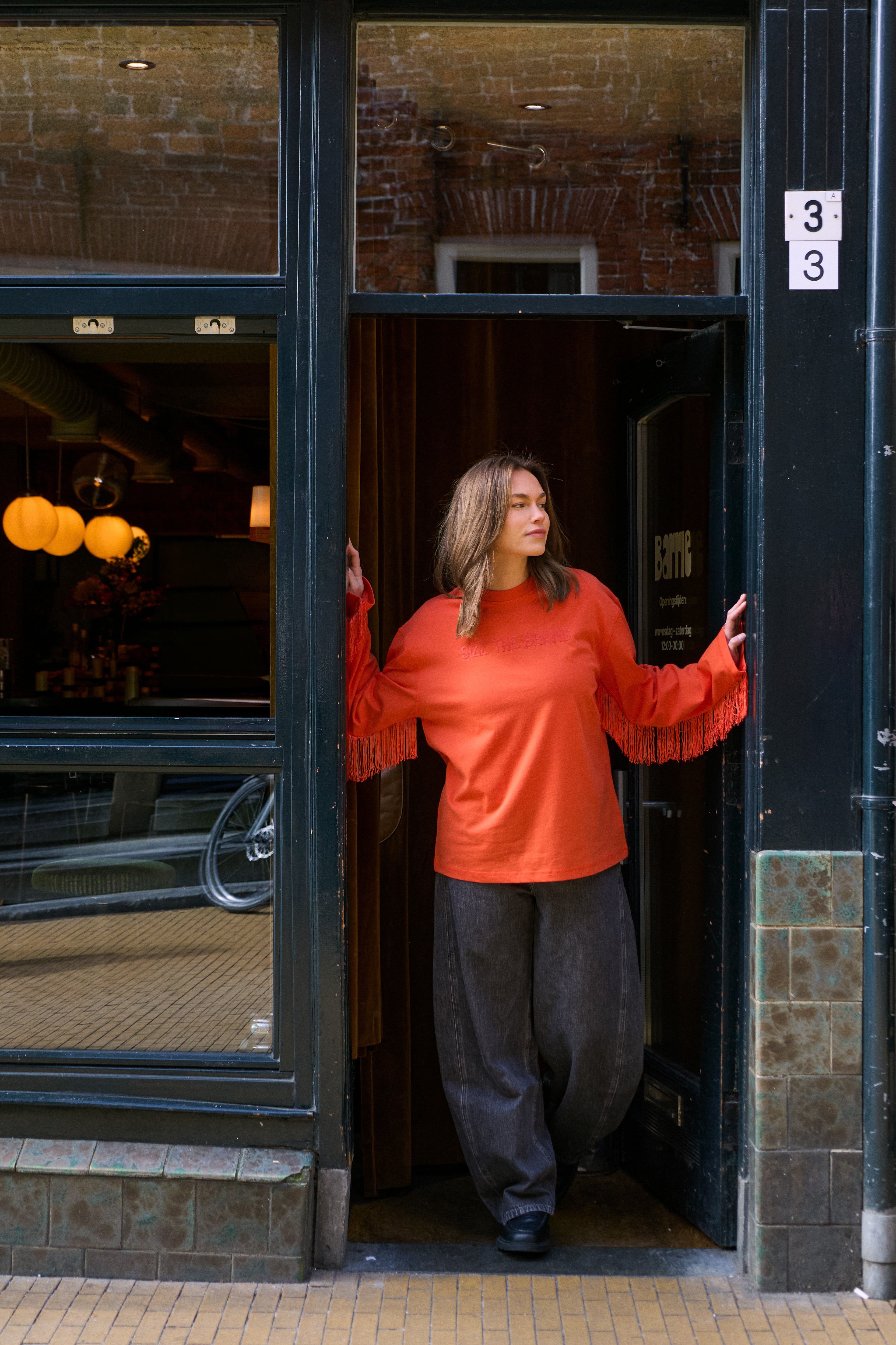 Longsleeve Fringes Orange