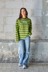 Infinite Striped Longsleeve Lime