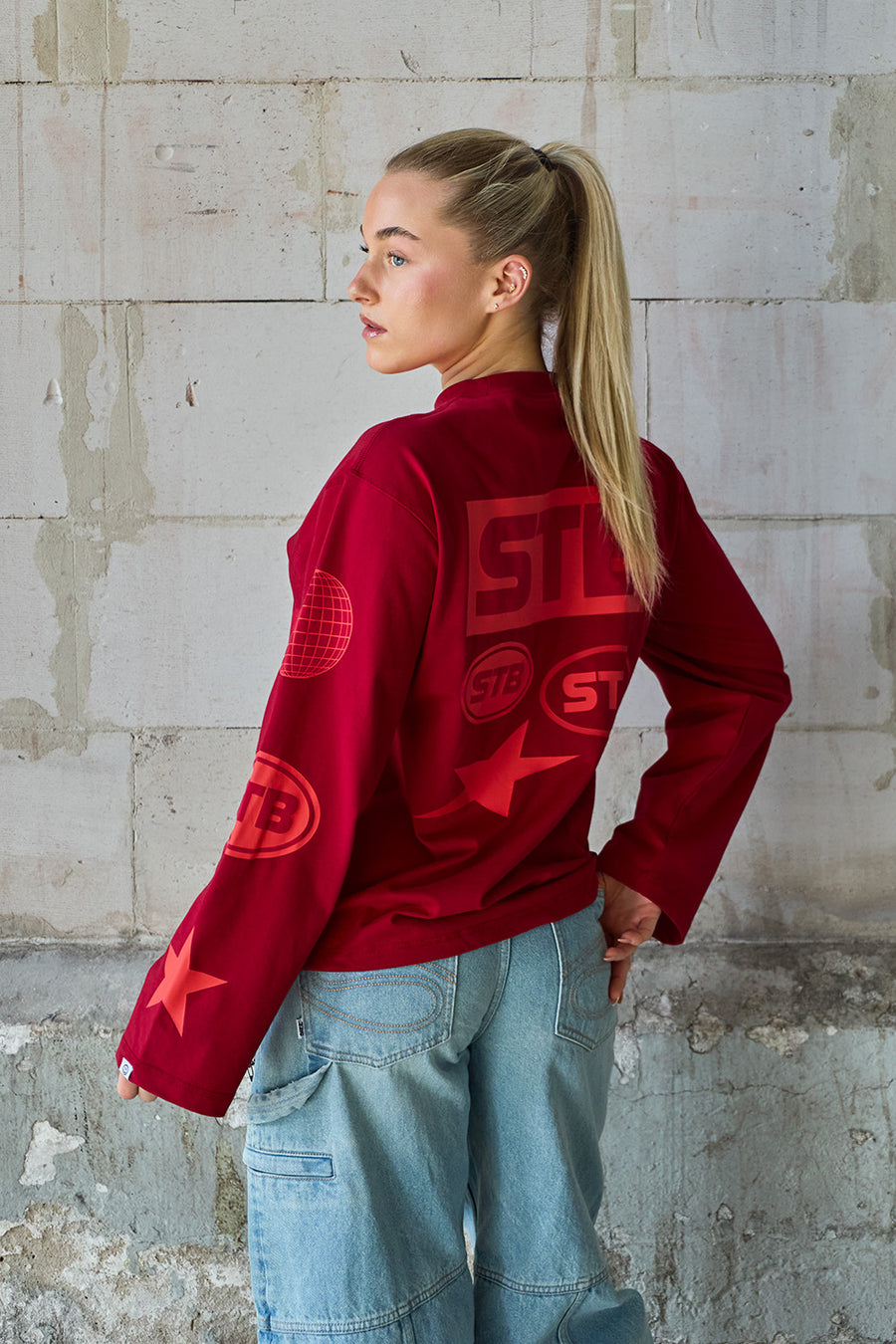 STB Signal Langarmshirt Rot