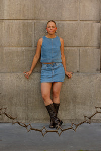 Denim Skort Blue