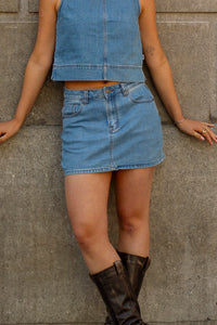Denim Skort Blue