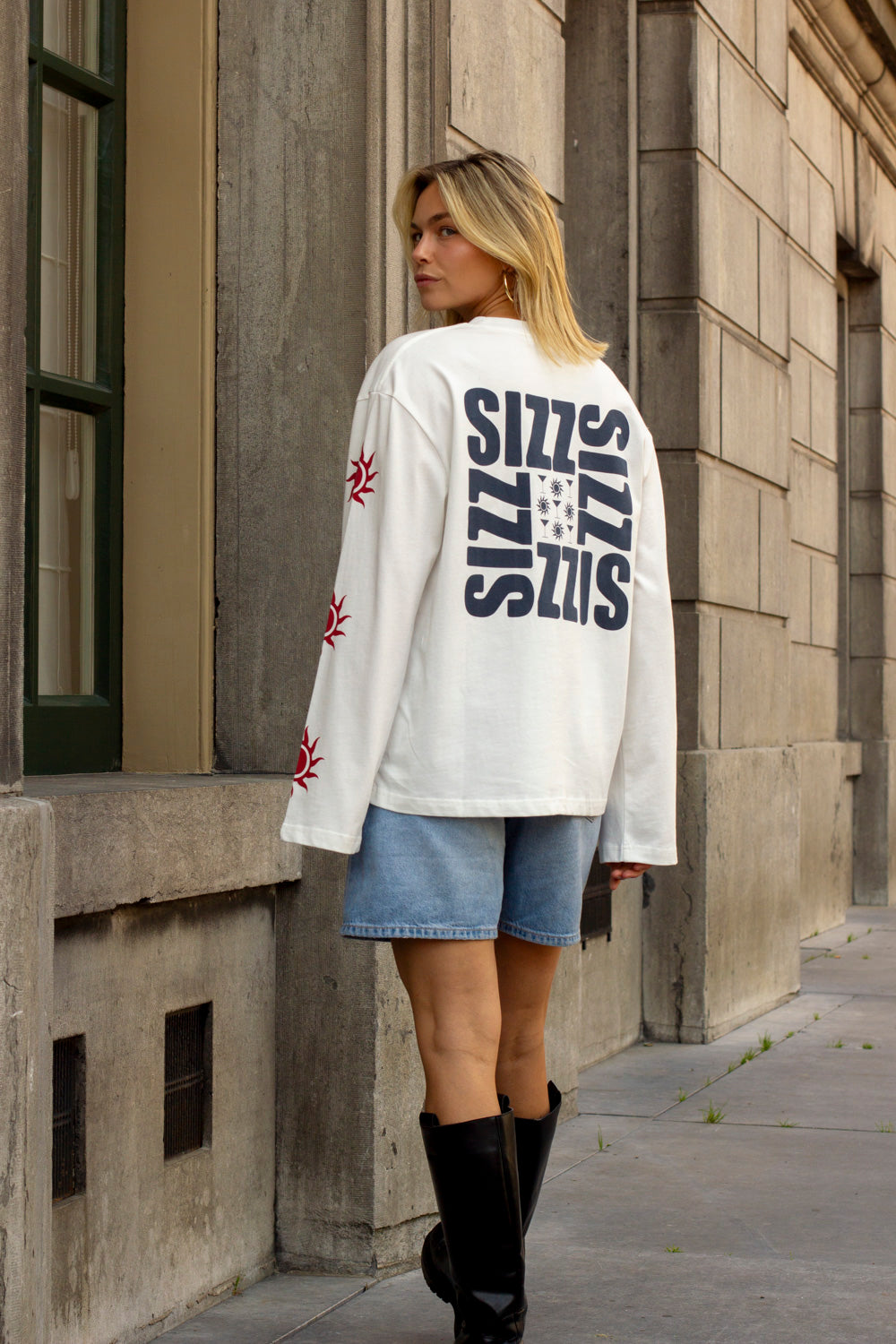 【SATIIIZ】Ness Over Long Sleeve Tee Longsleeves | SIZZ the brand
