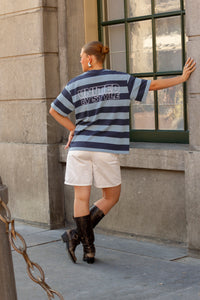 UNITED BY STYLE T-shirt Striped Blue