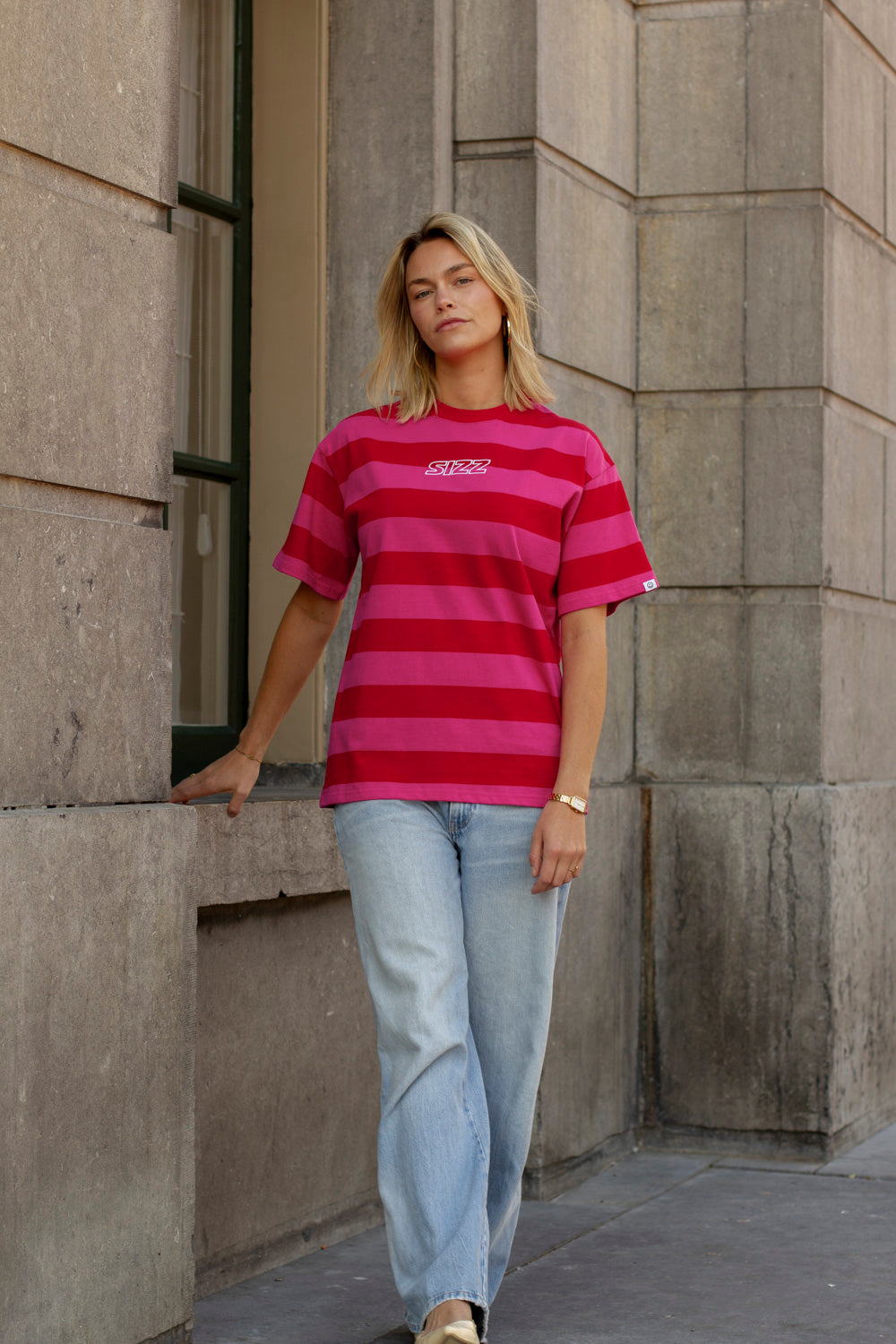 UNITED BY STYLE T-shirt Striped Red