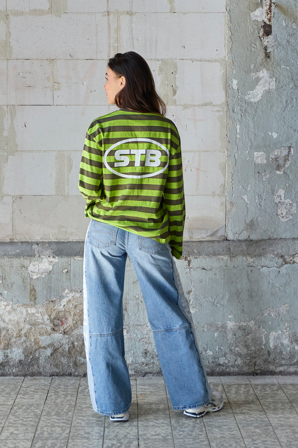 Infinite Striped Longsleeve Lime