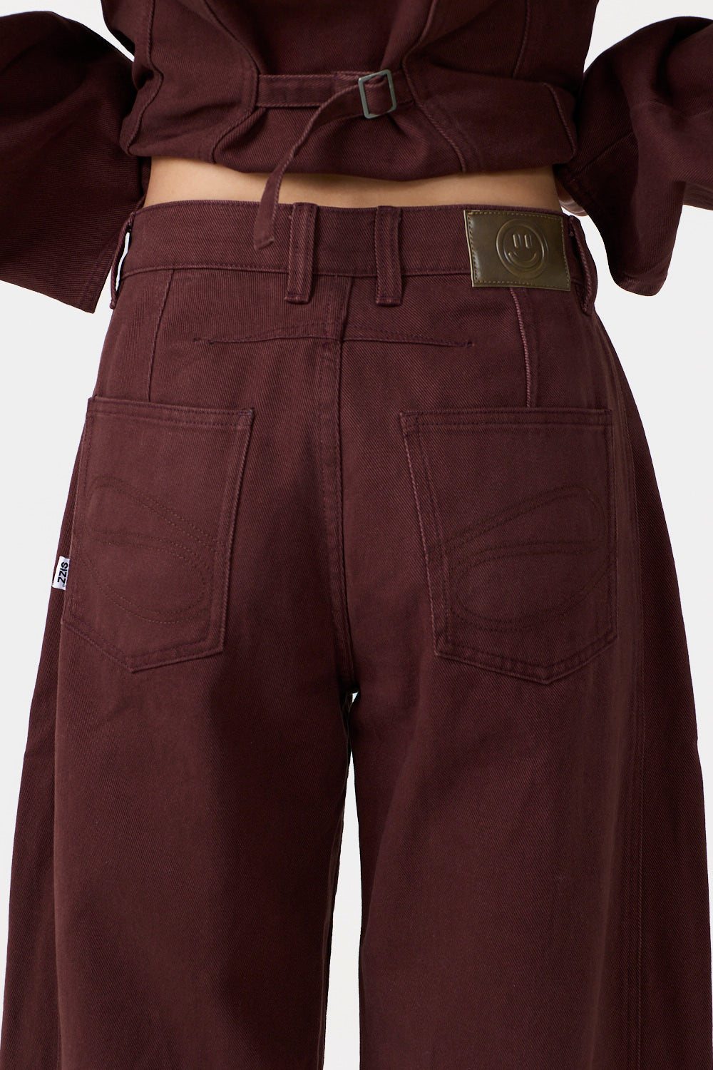 Frame Barrel Jeans Burgundy