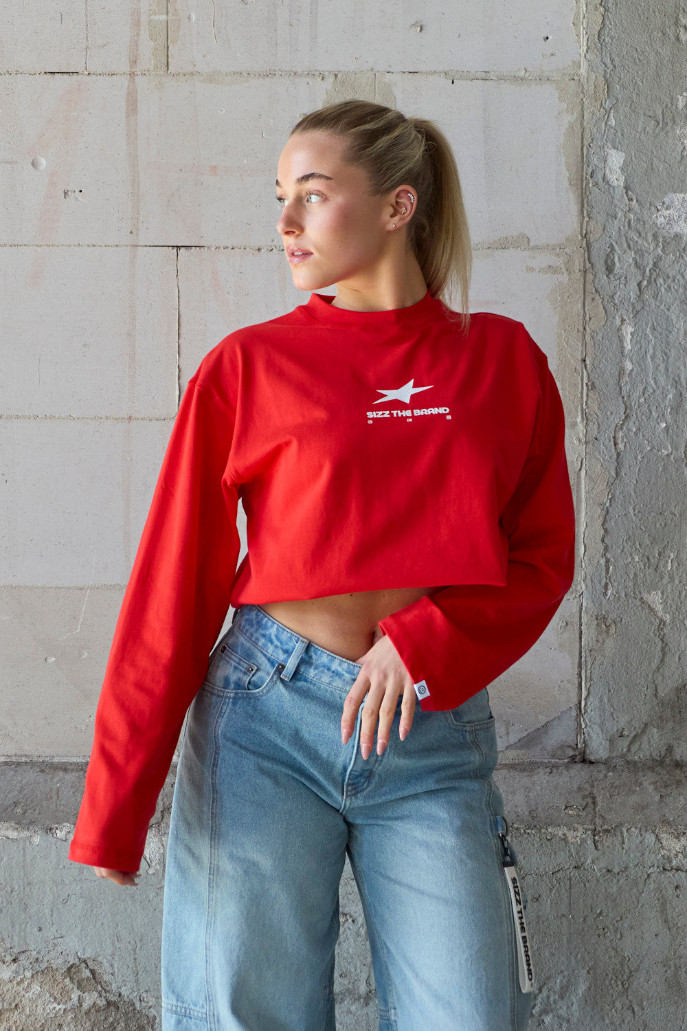 Presence Langarmshirt Rot