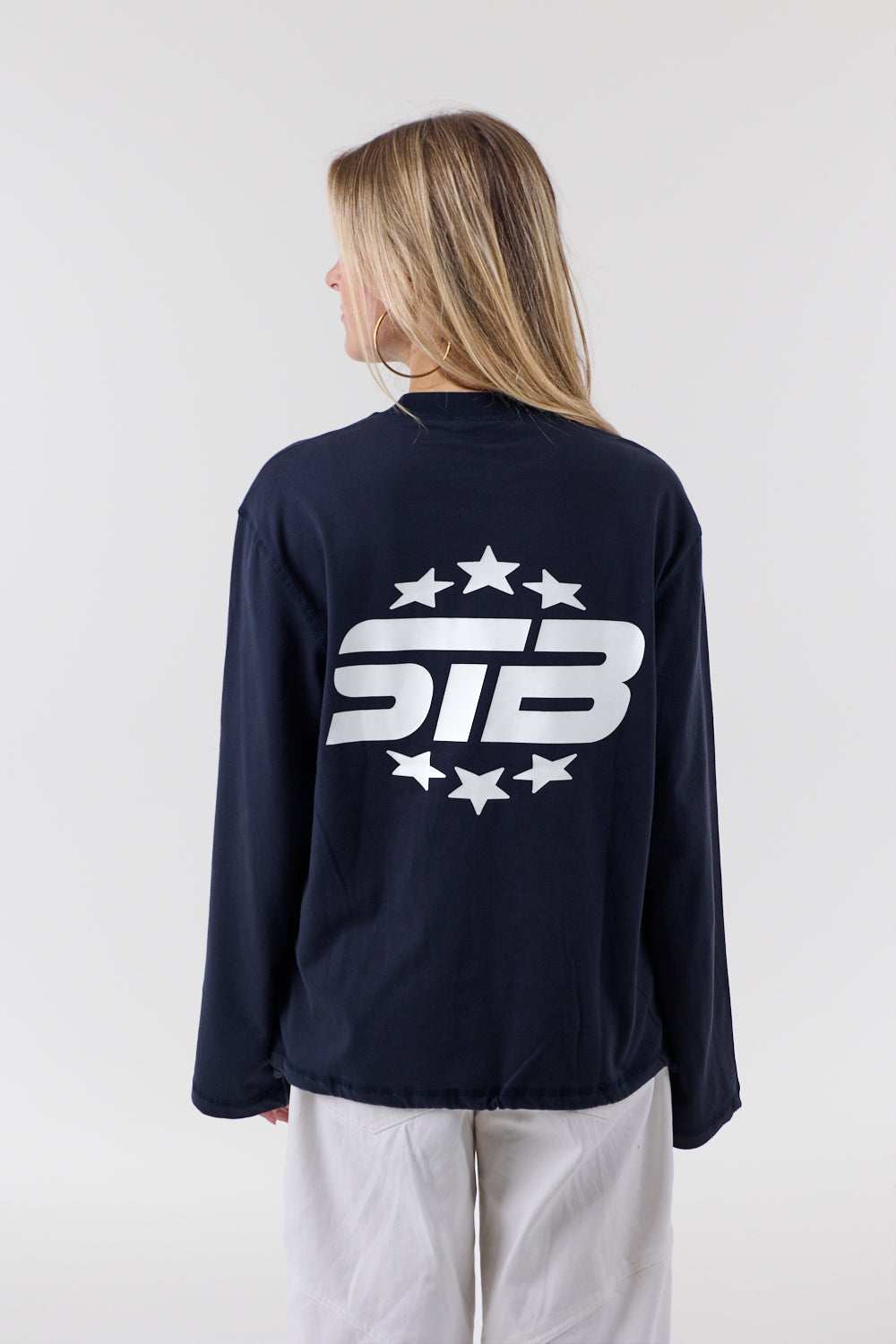 STB Stars Langærmet T-shirt Navy
