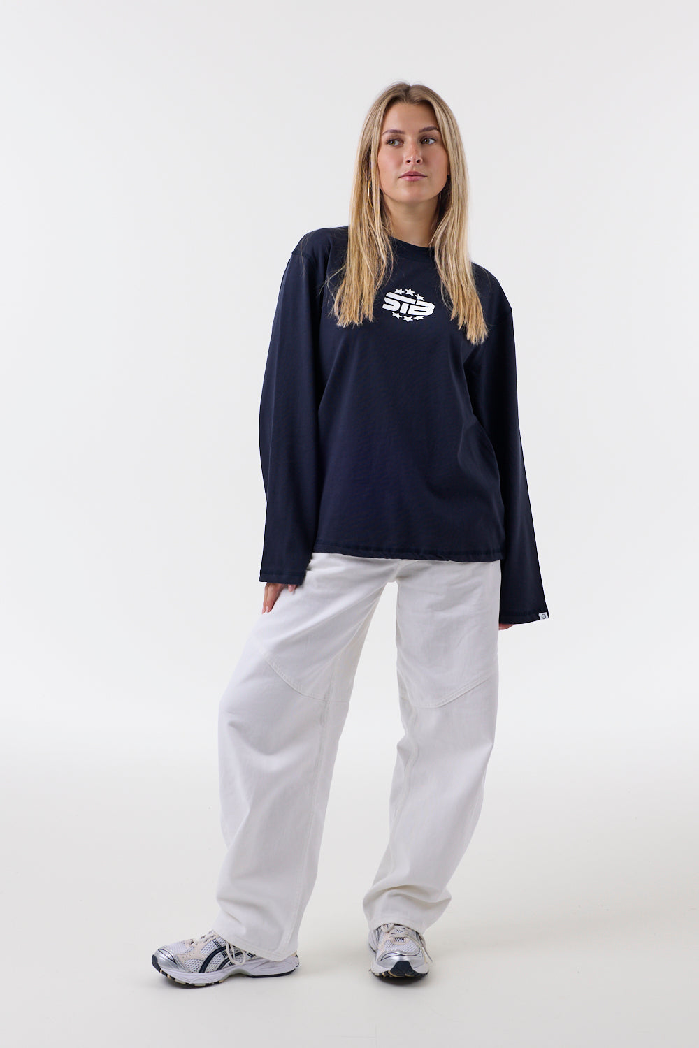 STB Stars Langærmet T-shirt Navy