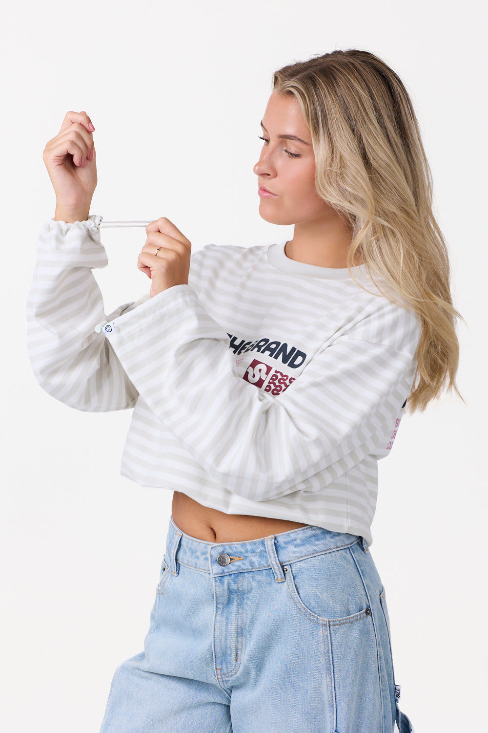 Stamp Striped Longsleeve Grey