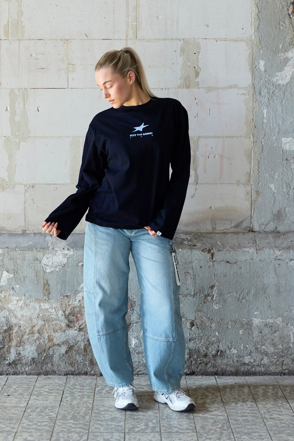 Presence Langarmshirt Navy